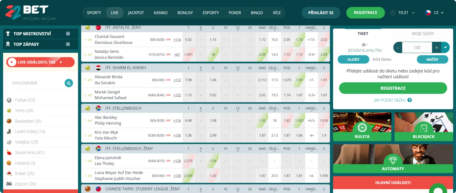 22Bet Živé Sázení 22Bet Živé Sázení